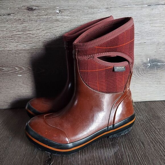 Bogs Plimsoll Prince Of Wales Mid Plaid Boots Size 6 - Picture 4 of 9